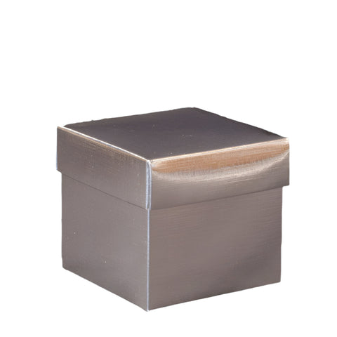 Cadeaudoosje Kubus Zilver - Kadopapier.net
