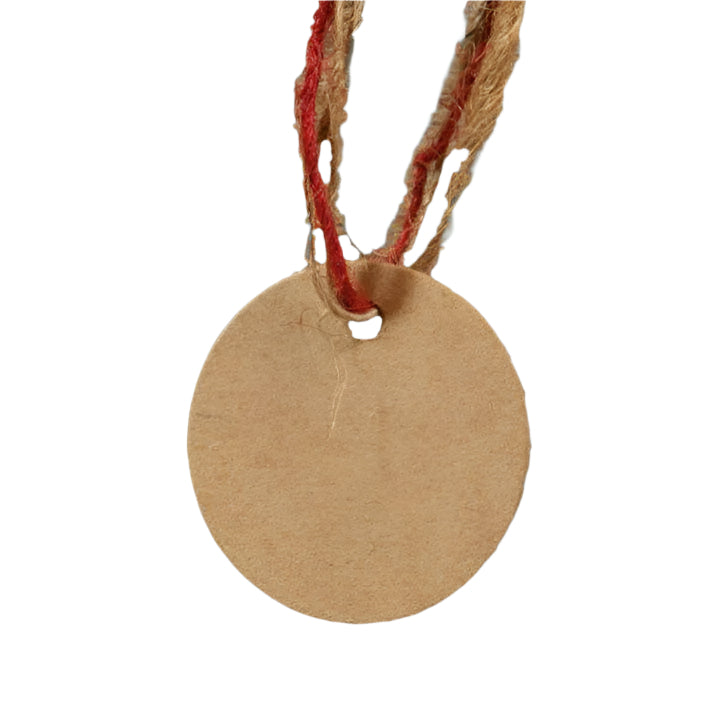 Cadeaulabel Rond Bruin groot - Kadopapier.net