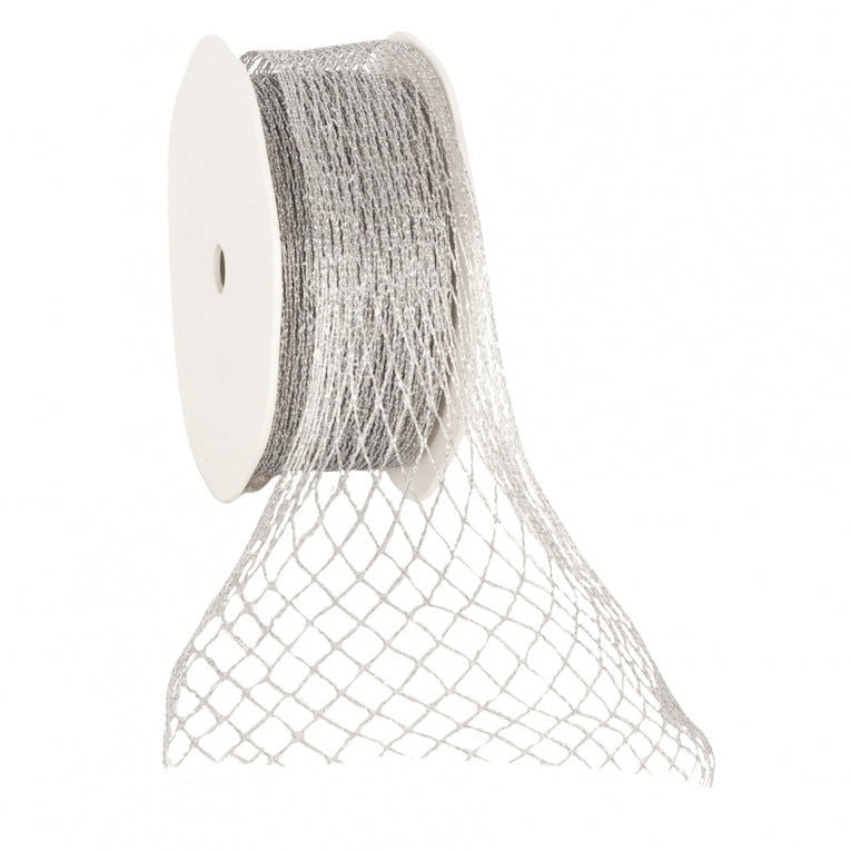 Cadeaulint Stretch Zilver - Kadopapier.net