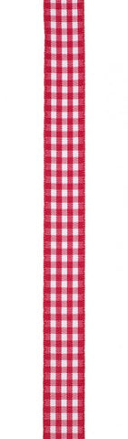 Cadeaulint met ruitjes Rood - Kadopapier.net