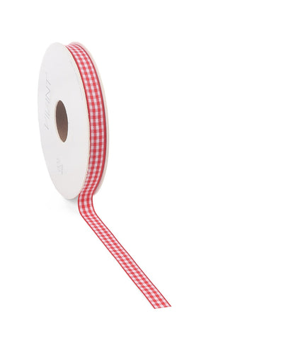 Cadeaulint met ruitjes Rood - Kadopapier.net