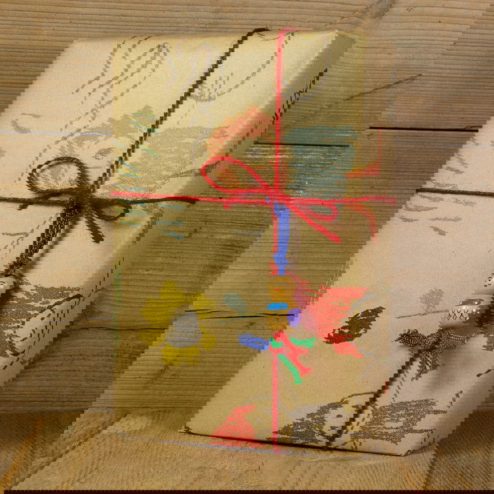 Cadeaupapier met Kindertekeningen - Kadopapier.net
