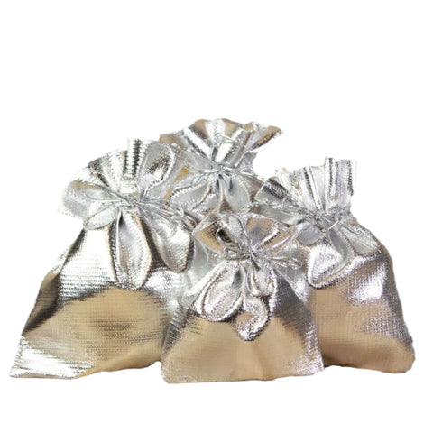 Cadeauzakje Hoogglans Zilver - Kadopapier.net