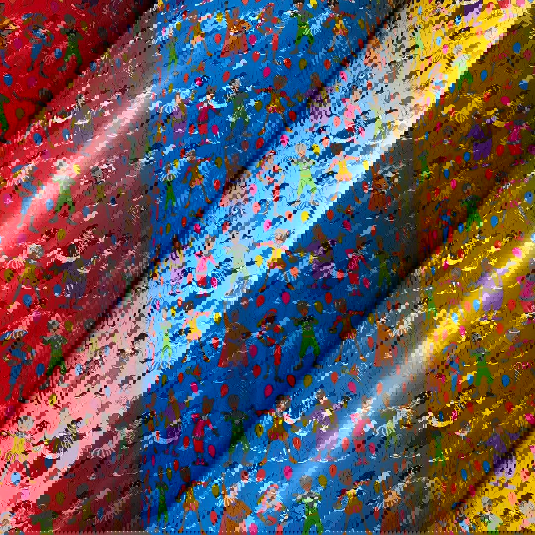 Club van Sinterklaas Inpakpapier Blauw - Kadopapier.net