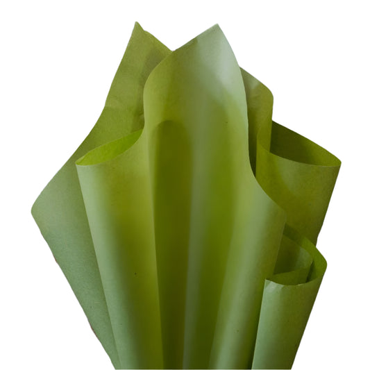 Dik Olijfgroen vloeipapier - Kadopapier.net