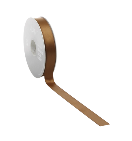 Double Face Satijnlint Brandy 3mm - 38mm (50m/25m) - Kadopapier.net