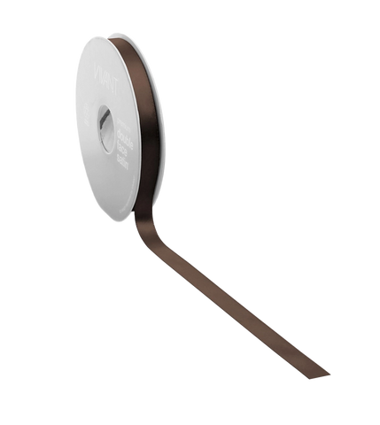 Double Face Satijnlint Bruin - Luxe 50m/25m (3mm, 6mm, 10mm, 15mm, 25mm, 38mm) - Kadopapier.net
