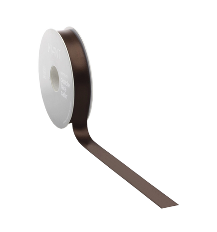 Double Face Satijnlint Bruin - Luxe 50m/25m (3mm, 6mm, 10mm, 15mm, 25mm, 38mm) - Kadopapier.net