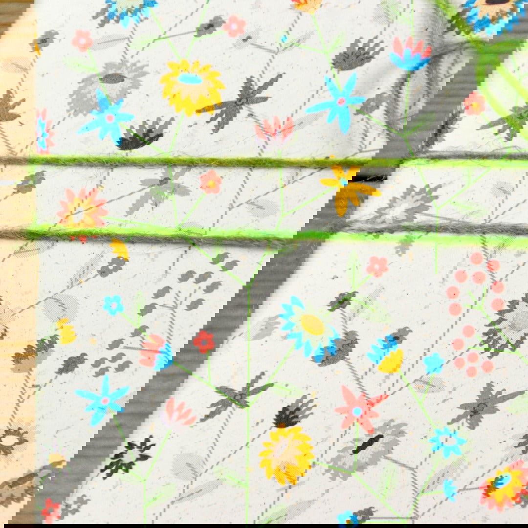 Eco Graspapier Bloemen - Kadopapier.net