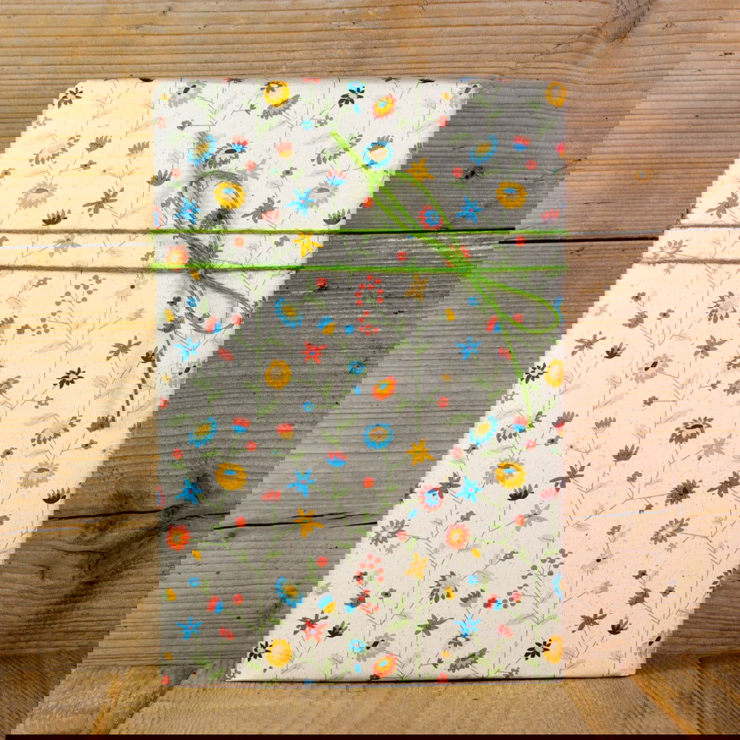 Eco Graspapier Bloemen - Kadopapier.net