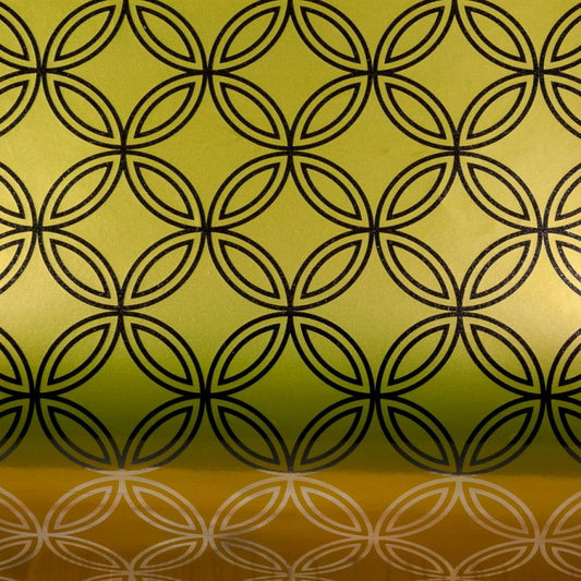 Effen Goud  Inpakpapier met cirkels - Kadopapier.net