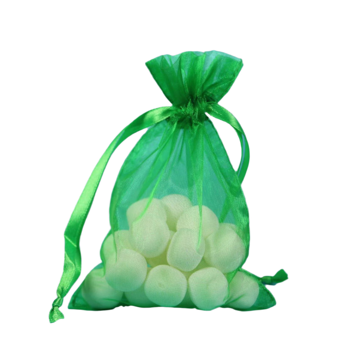 Emerald Organza zakje - Kadopapier.net