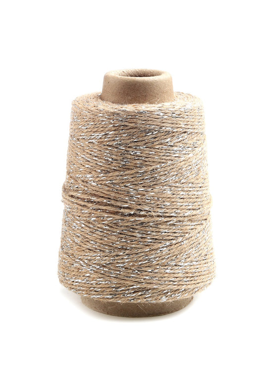 jute rope high-gloss silver thread for creative projects | jute cord