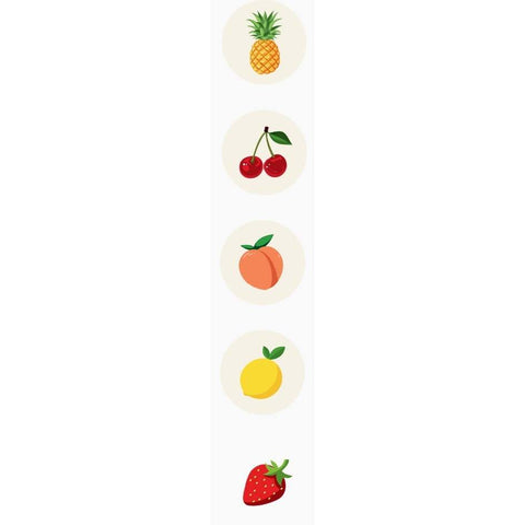 Fruity Mix Labels – 250 Pieces Round Fruit Stickers 40mm 