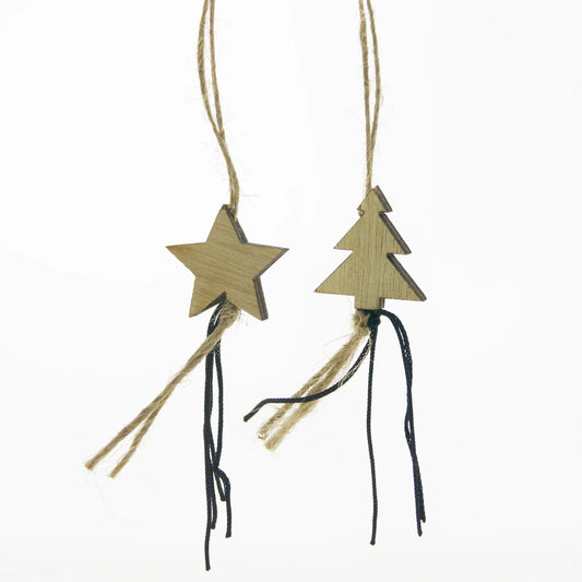 Lucky Pendant Christmas Tree and Star > 25x25mm | 100 Pieces