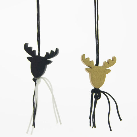 Lucky Reindeer Pendant Black Gold > 25x25 mm | 100 Pieces