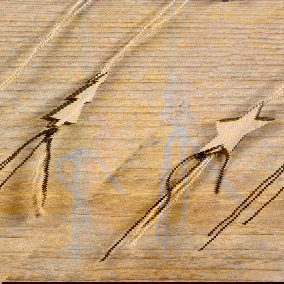 Gelukshanger Kerstboom en Ster - Kadopapier.net