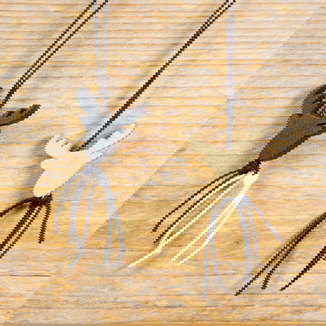 Gelukshanger Rendier Zwart Goud - Kadopapier.net