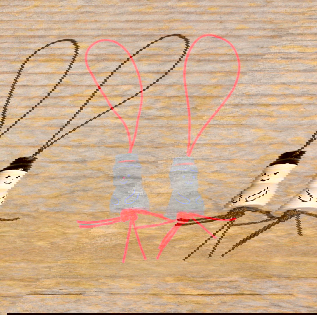 Gelukshanger sneeuwpop | Set van 100 | 30mm - Kadopapier.net