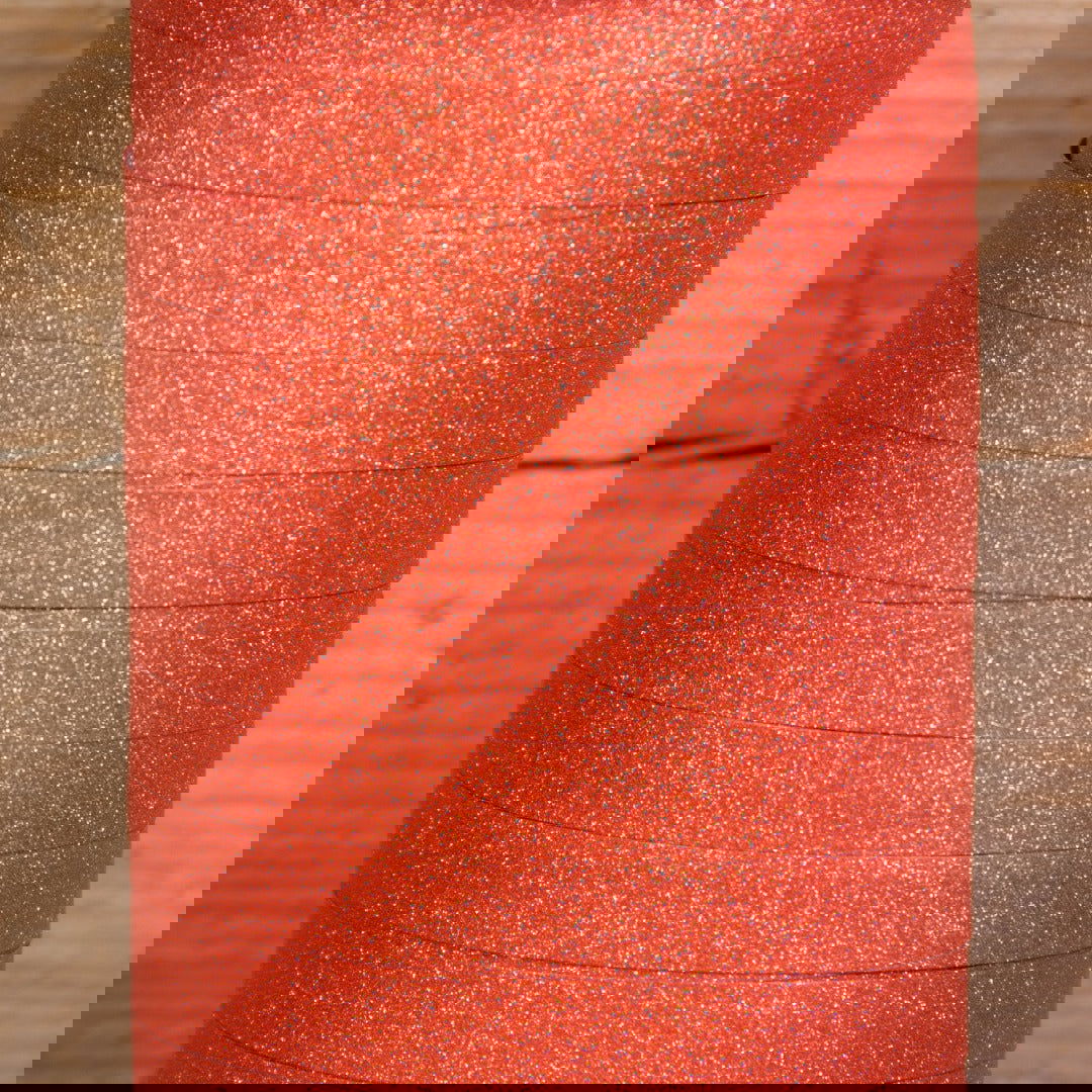 Glitter Krullint Lido Koraalrood - Kadopapier.net