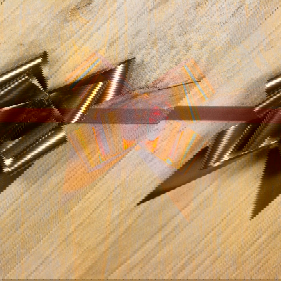 Grangala Trekstrik Metallic Koper - Kadopapier.net