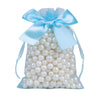 White organza bags for gifts and decoration
