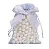 White organza bags for gifts and decoration