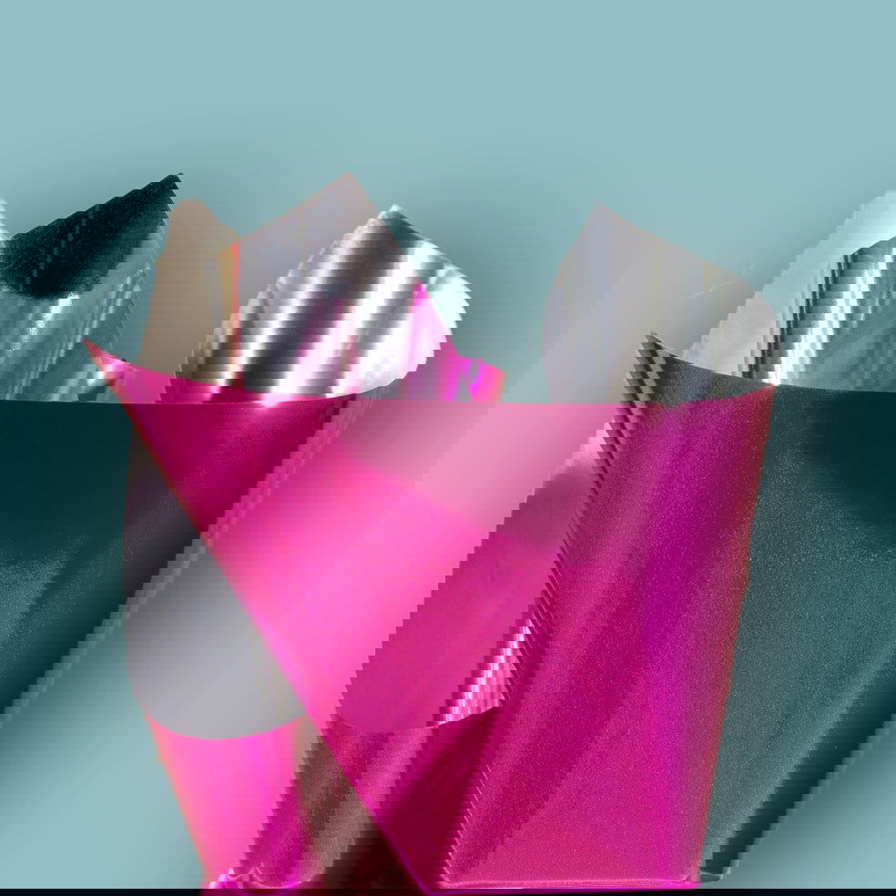 Hoogglans Inpakfolie Fuchsia - Kadopapier.net