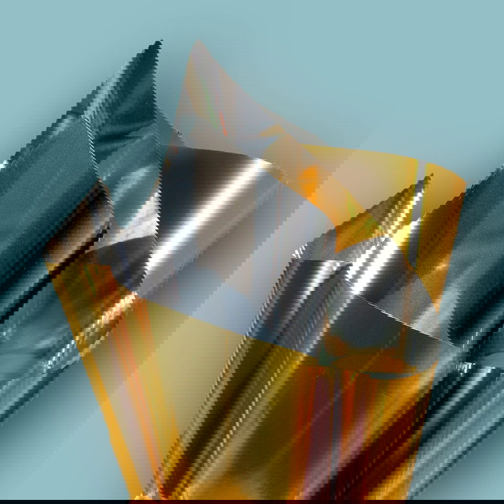 Hoogglans Inpakfolie Goud - Kadopapier.net