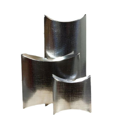 Hoogglans Zilver gondeldoosje - Kadopapier.net