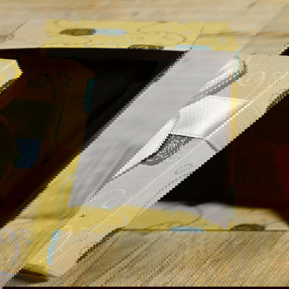 Horloge - Armbanddoosje Kraft met Roos - Kadopapier.net