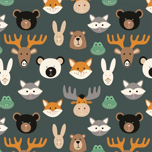 Inpakpapier Bosdieren 30 t/m 100 cm - 200 m | Vrolijk Dierenthema Cadeaupapier - Kadopapier.net