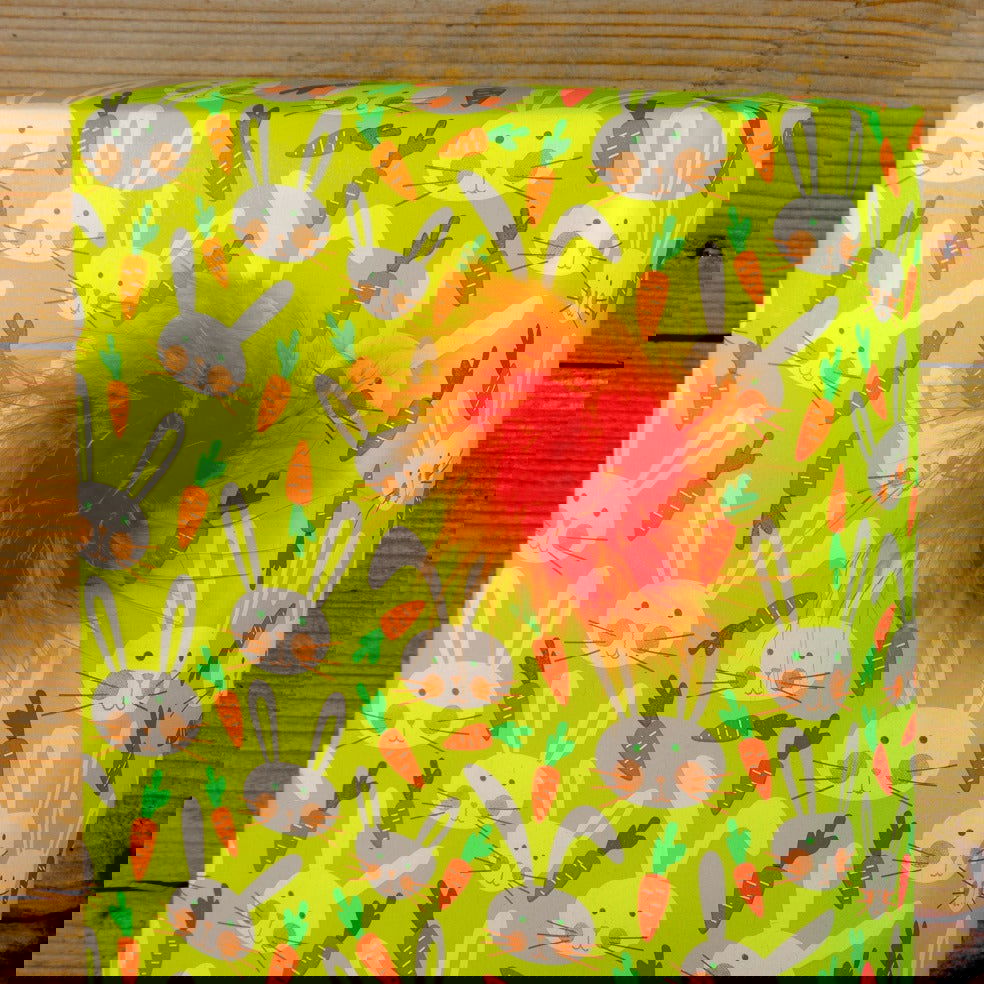 Inpakpapier Bunny Lime - Kadopapier.net