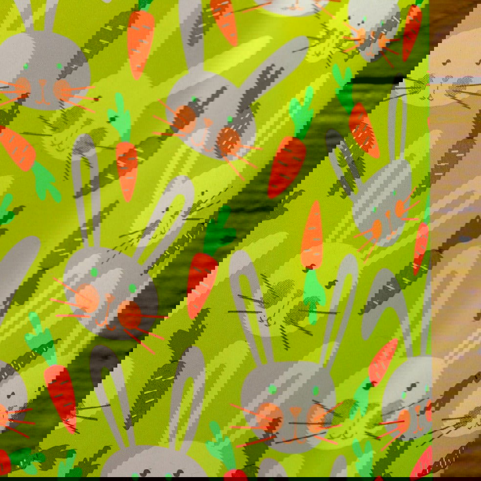 Inpakpapier Bunny Lime - Kadopapier.net