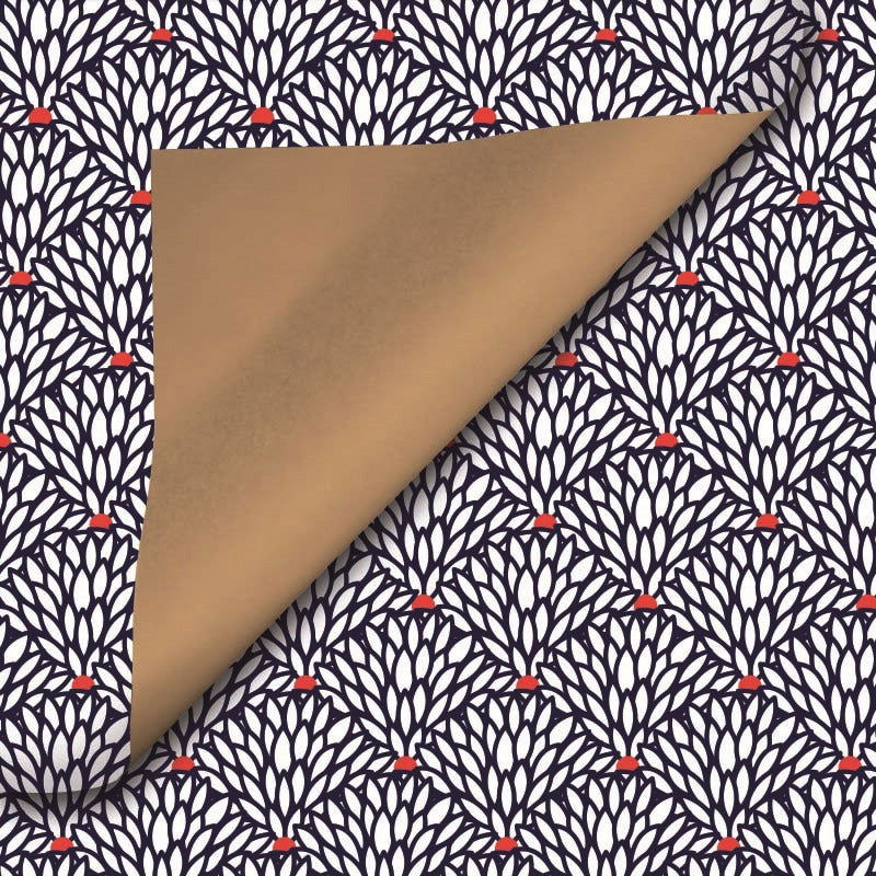 Inpakpapier Fantasiemotief Zwart Goud - Kadopapier.net