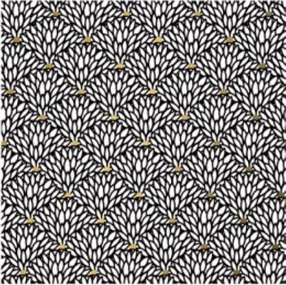 Inpakpapier Fantasiemotief Zwart Goud - Kadopapier.net