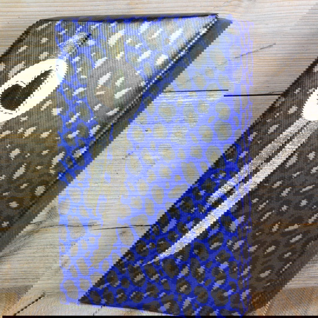 Inpakpapier Panterprint Blauw Goud - Kadopapier.net