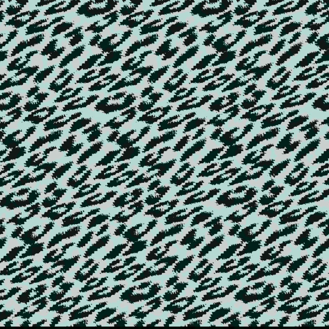Inpakpapier Panterprint Mint - Kadopapier.net
