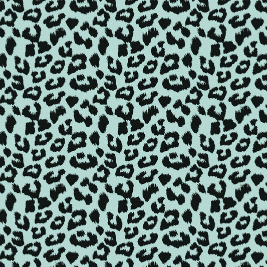 Inpakpapier Panterprint Mint - Kadopapier.net