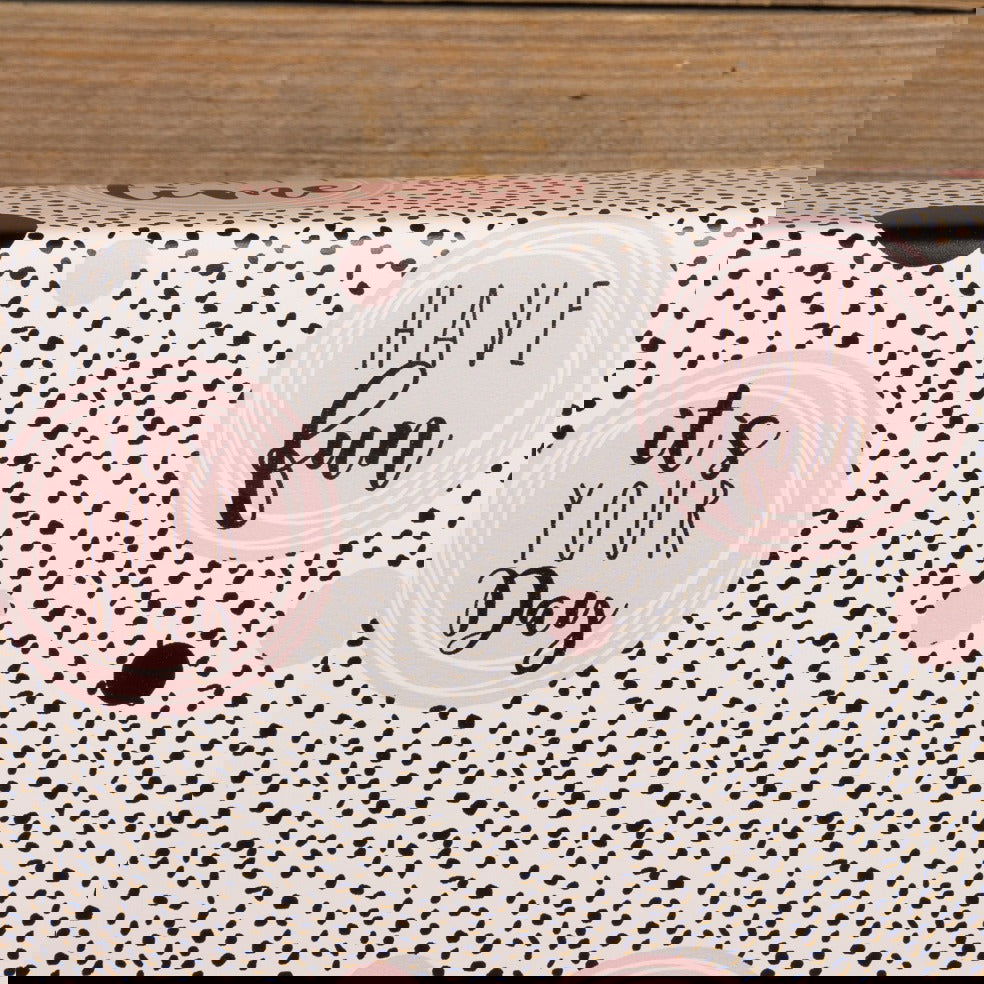 Inpakpapier Partytime Zwart- Roze - Kadopapier.net