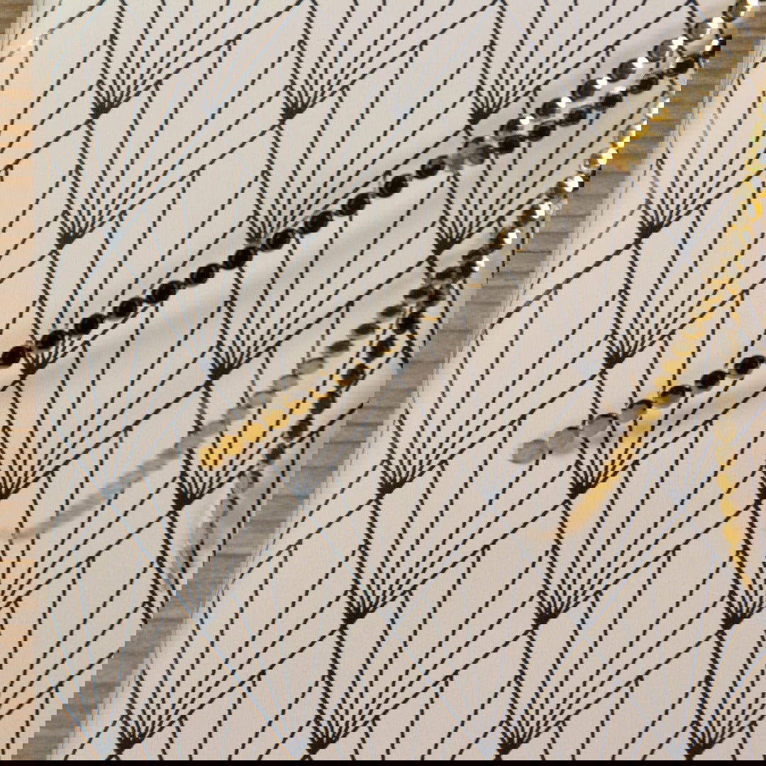 Inpakpapier Waaiermotief Ivoor - Kadopapier.net