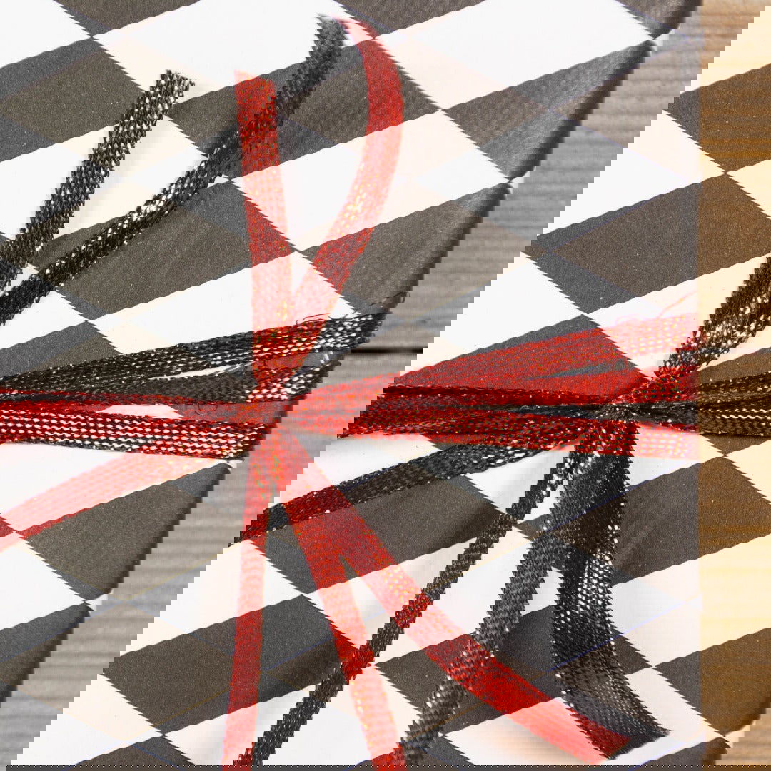 Inpakpapier Zwart Witte Ruiten - Kadopapier.net