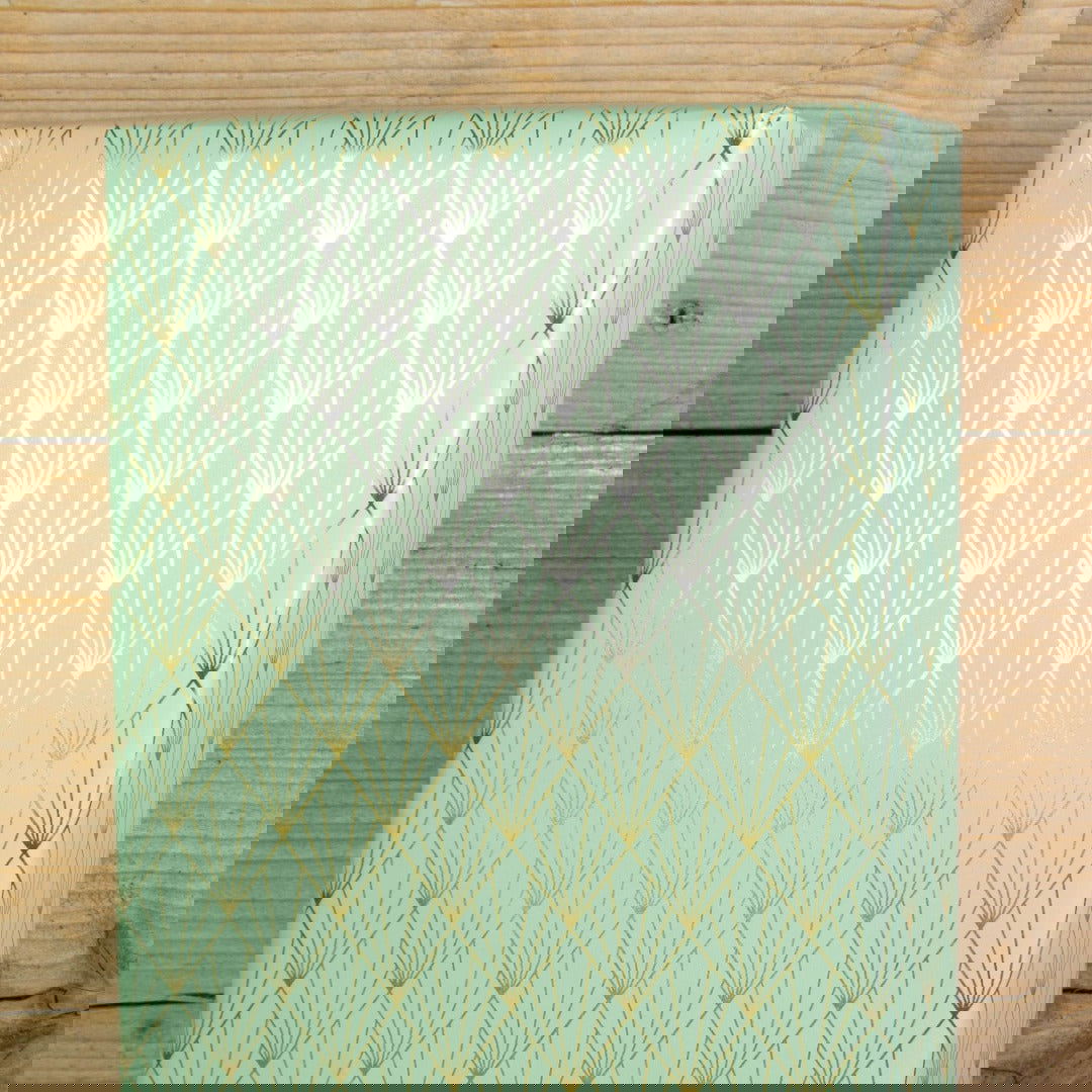 Inpakpapier met Waaiermotief Lindegroen - Kadopapier.net