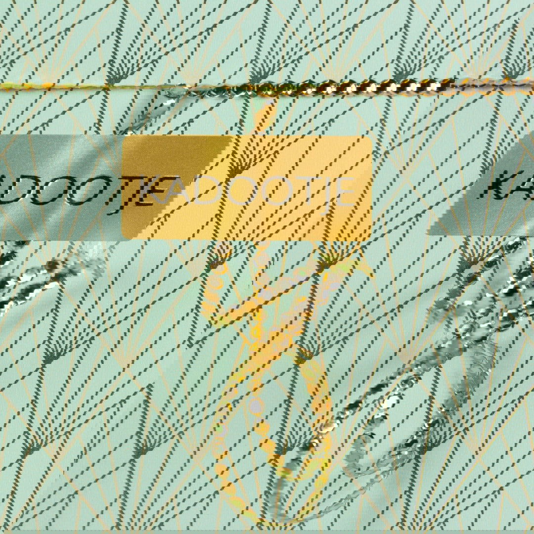 Inpakpapier met Waaiermotief Lindegroen - Kadopapier.net