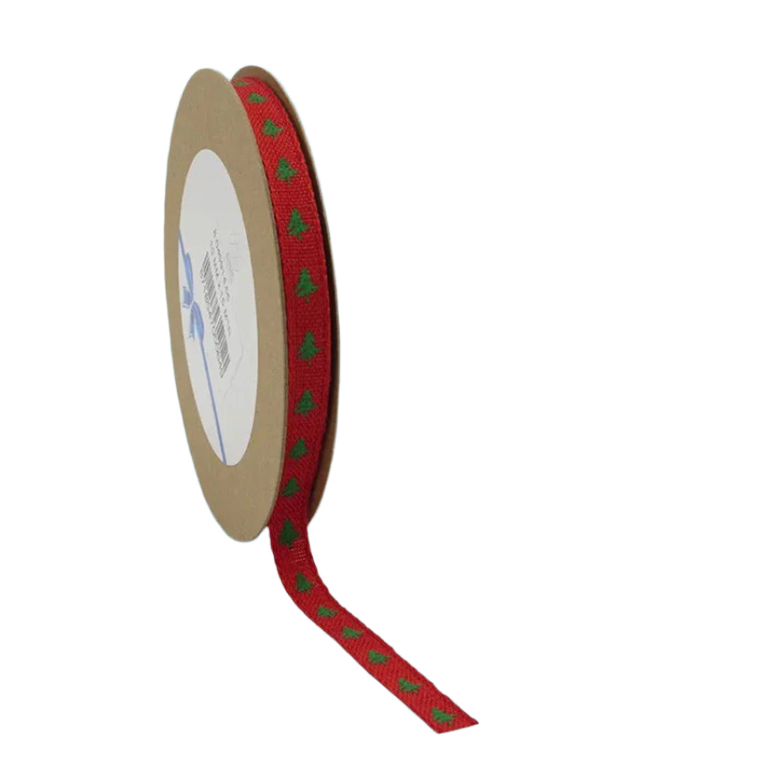 Jute Kerstlint Rood - Kadopapier.net