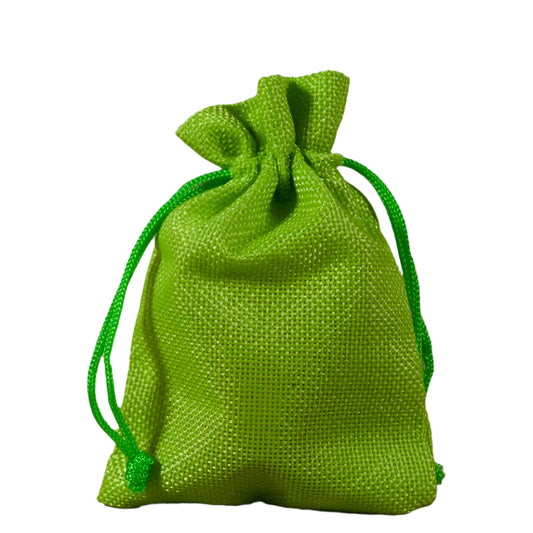 Jute kadozakje Lime - Kadopapier.net