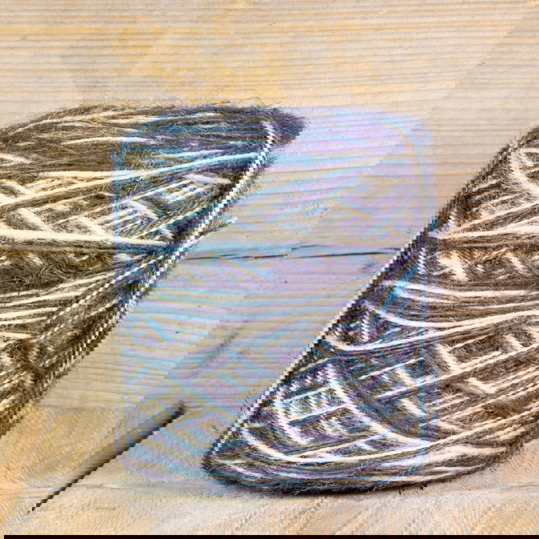 Jute touw tricolor Blauw - Kadopapier.net