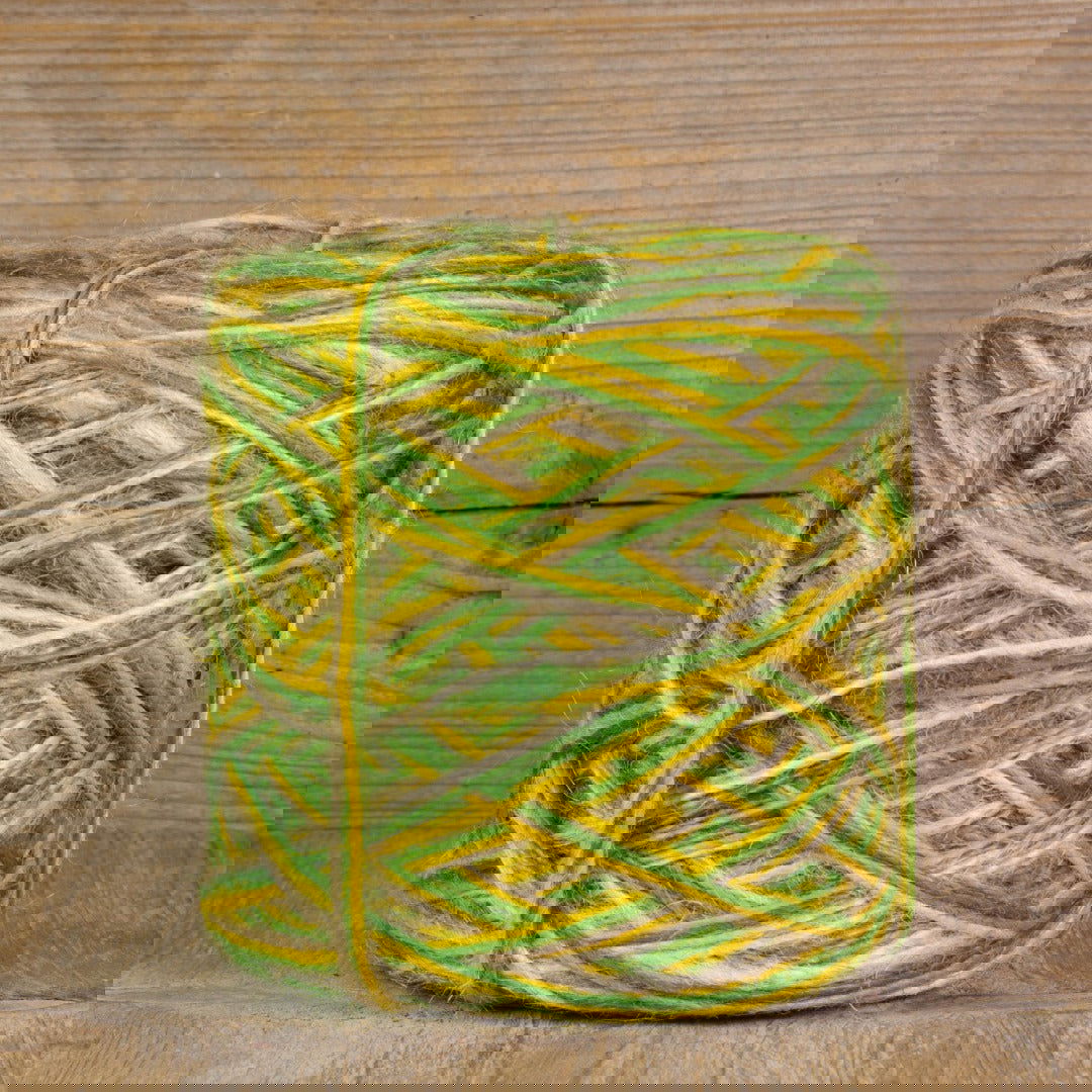 Jute touw tricolor Groen - Kadopapier.net