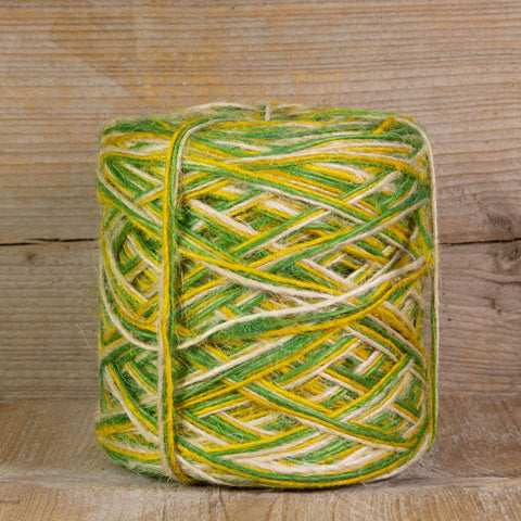 Jute touw tricolor Groen - Kadopapier.net