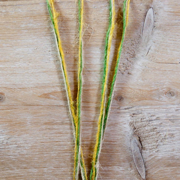 Jute touw tricolor Groen - Kadopapier.net